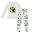 thumbnail image 1 of Ensemble de Pyjama à Manches Longues et Col Rond Imprimé Dinosaure pour Enfants (2-9 Ans) 4t Ensemble de Pulls pour Garçons Nouveaux Tenues pour Bébé Garçon, 1 of 4