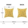 thumbnail image 2 of Bee Decor Pillow Covers 16x16 Set of 2, Bee Kind Decorative Outdoor Throw Pillow Covers Linen Farmhouse Cute Yellow Bee Cushion Pillow Covers for Sofa Couch Outdoor Decor, 2 of 6