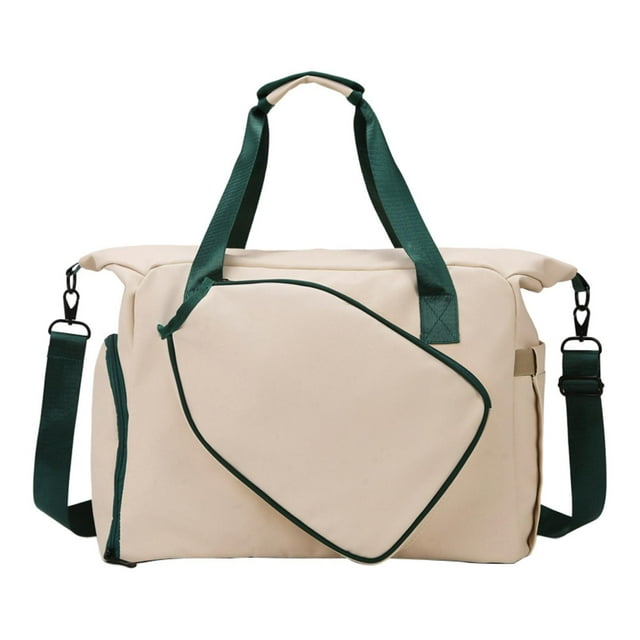 Almencla Pickleball Racket Bag Lightweight Large Capacity Multipurpose Pickleball Bag Light Khaki
