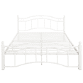 thumbnail image 3 of SESSLIFE Queen Size Platform Bed Frame with Headboard and Metal Slats, Vintage Style Mattress Foundation, Strong Metal Slats Support, Easy Assembly, White, 3 of 6