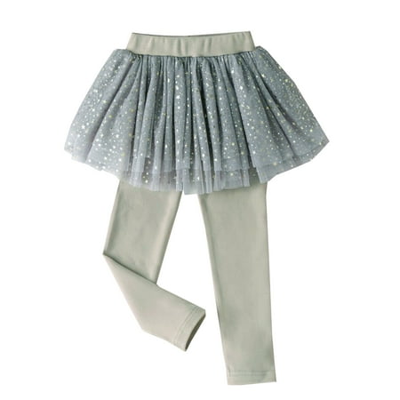 

Toddler Children s Leggings Girls Trousers Two Culottes Spring Autumn Cotton Shaggy Yarn Skirt