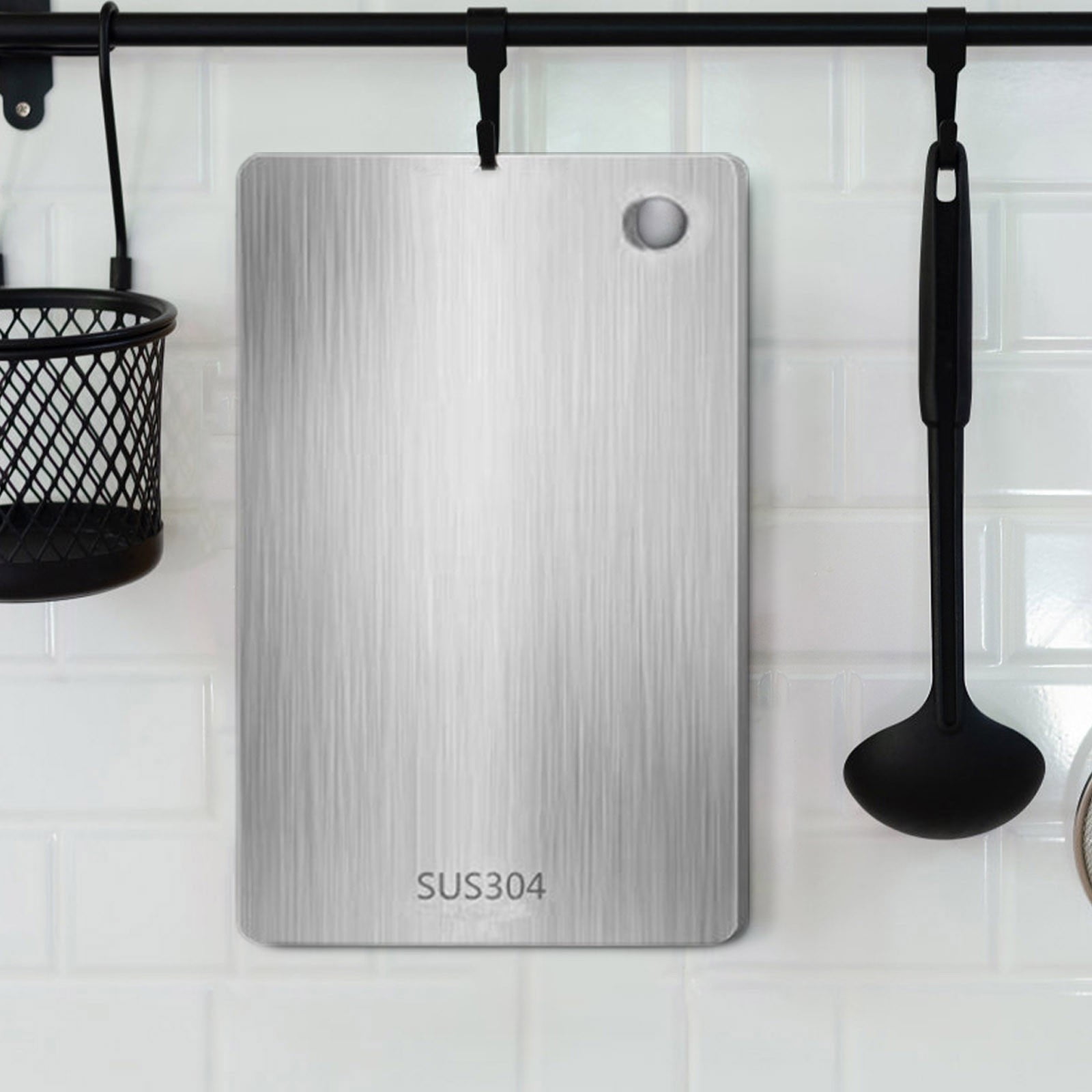 LACKUST Food Grade Stainless Steel Cutting Board,Cutting Boards for Kitchen Clearance,304/316,Dishwasher Safe,for Meat,Fruit,Veg,D