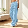 thumbnail image 6 of Tsivenald Womens Wide Leg Sweatpants High Waisted Drawstring Elastic Baggy Lounge Pants with Pockets Athletic Casual Workout Pants, 6 of 6