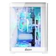 thumbnail image 5 of Hoengager Poseidon Gaming PC AMD Ryzen 7 5700G 8-Core 3.8 GHz, RTX 5060 8GB, 16GB DDR4 RAM 3200MHz,1TB PCIe SSD, WIFI&Bluetooth Windows 11 Pro-White, 5 of 12