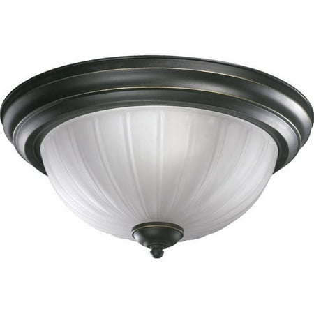 

Quorum 2 Light Bowl Flush Mount in Old World