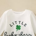 thumbnail image 6 of Staki St Patty Day Outfits for Girls Baby Girl St Patricks Day Outfit Long Sleeve Ruffle Romper + Flared Pants + Headband 3pcs Outfit Sets 0-18M(Green,12-18 Months), 6 of 9