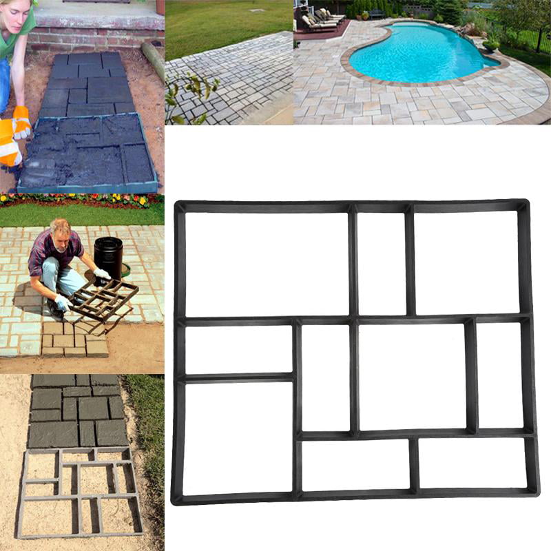 10 Grids Garden Paving Brick Mould Patio Road Concrete Tile Path Pattern Mould