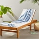 thumbnail image 1 of Toalla de playa y alberca a rayas azul cielo, algodón, suave y absorbente, lavable a máquina, de secado rápido, grande, paquete de 2, 76 x 152 cm, 1 of 8