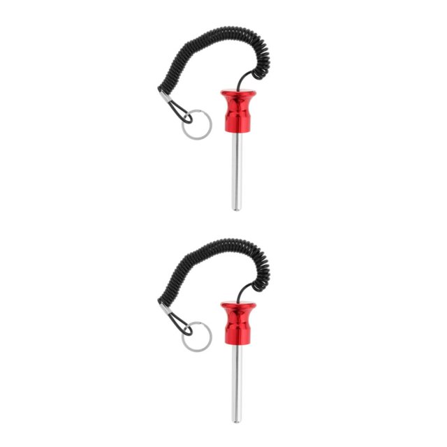 Wweixi Magnetic Weight Stack Pin with Pull Rope Reliable and Sturdy Replacement Parts Red 10x80mm 2Set