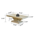 thumbnail image 6 of GZXS Modern Coffee Table with Cross Leg Base, Rectangle Center Tea Table for Living Room, 47.24"L x 23.62"W x 15.35"H, Imitative Oak, 6 of 8