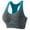 Blue, variant on qolati Women's High Support Seamless Sports Bra Wirefree Fitness Yoga T-Shirt Bra Comfort Wireless Push Up Crop Tank Tops Everyday Bras