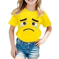 thumbnail image 5 of Tisuna Yellow Cartoon Print Tshirts For Teen Kids Boys Girls Short Sleeve Crew Neck Pullover T Shirt Fashion Cute Youth Child Loose Fit Summer Tops Size 6-7 Years, 5 of 6