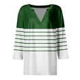thumbnail image 5 of ZyeKqe Womens Tops Casual V Neck Shirts Striped Fall Top Tees Plus Size Loose Fitting Blouses, 5 of 6
