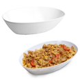 thumbnail image 4 of Smarty 2 qt. White Oval Large Disposable Plastic Serving Bowls 24ct, 4 of 5