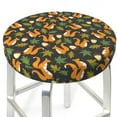 thumbnail image 3 of KLL Forest Squirrel Round Bar Chair Cushion Cover 12 inch ,Bar Stool Protector with Elastic, Soft Washable, 3 of 6