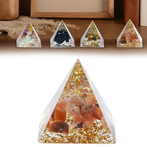 ⚡ Big Sale ! 1.2" Orgone Resin Crushed Quartz Meditation For Positive Energy Red