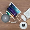 thumbnail image 6 of FIELUX USB Charging Station 5-Ports Docking Station with Mushroom Led Light, for Smartphones, White, 6 of 9