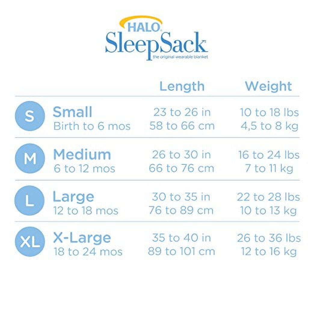 HALO® Sleepsack® Wearable Blanket, Micro-Fleece, Baby Blue, Toddler Boys, Large, 12-18 Months