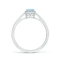 thumbnail image 2 of ANGARA Natural Classic Square Aquamarine Halo Ring in 14K White Gold for Women (Size-4mm) | March Birthstone, Birthday, Anniversary, Jewelry Gift for Women | Natural Aquamarine Ring, 2 of 9