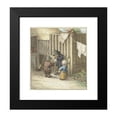 thumbnail image 2 of Jean Bernard 12x13 Black Modern Framed Museum Art Print Titled - Three Children Playing with a Pig Bladder (1775 - 1833), 2 of 5
