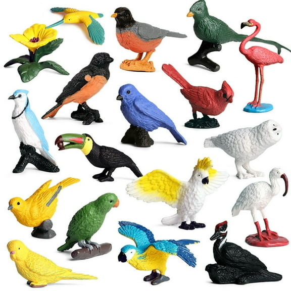 Yokua Trick Toys Plastic Made Realistic Bird Figurines Toy Gift Cake Toppers