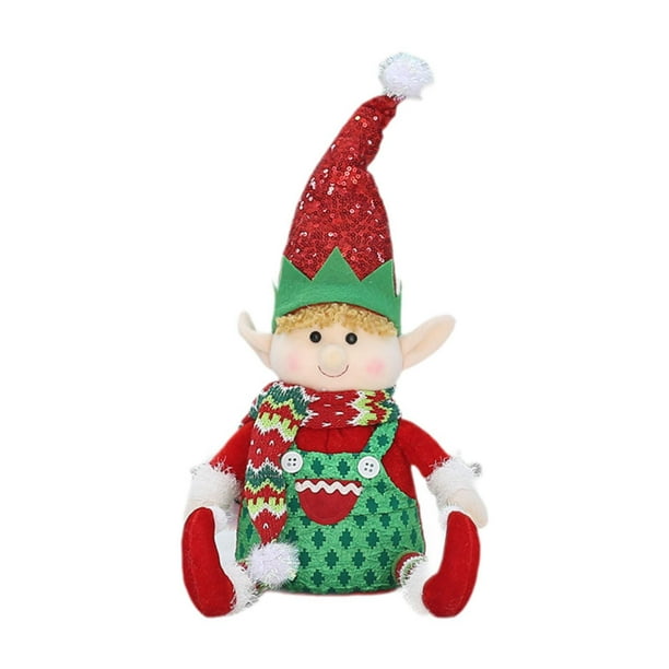 Muñeco de elfo navideño con mueble para escritorio, adorno navideño para regalo de granja o hotel. Estilo C