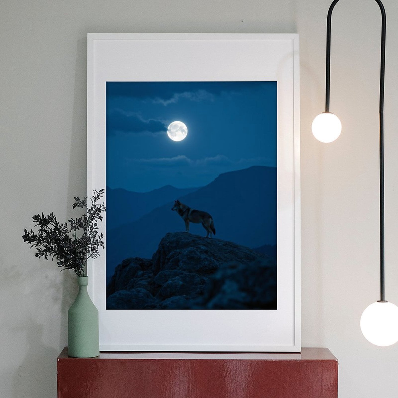 Diamond Art Kit for Adults, Wolf On Rock Under Full Moon Diamond Painting for Adults Beginners, 5D DIY Diamond Art Painting Kits, Colorful Diamond Painting Craft for Home Decor 12x16 Frameless