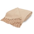thumbnail image 2 of Luxurious Cozy All-Season Cotton Waffle Weave Throw Blanket with Fringes – Decorative Blanket for Couch, Bed & Sofa, 2 of 4