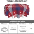 thumbnail image 3 of 4th of July Tablecloth Round 60 Inch Memorial Day Stars Round Tablecloth Patriotic Buffalo Plaid Checkered Star Decorative Table Cloth for Independence Day Parties Picnic Dining Room Table Decor, 3 of 5