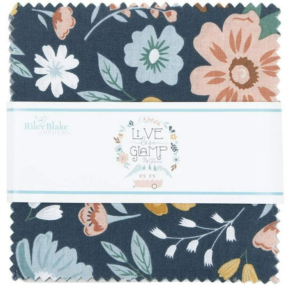 Live Love Glamp Riley Blake Stacker by Dani Magstad; 42 - 5" Precut Fabric Quilt Squares