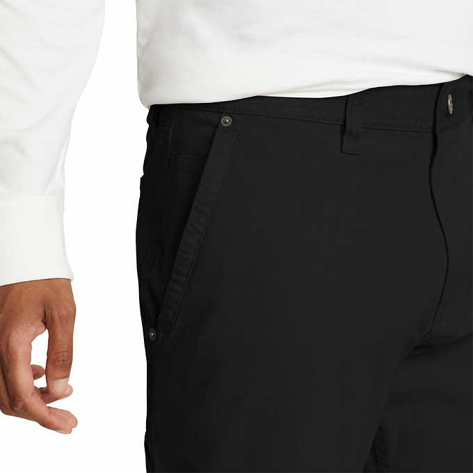 Eddie Bauer Men's Two-Way Stretch Canvas Utility Pants, Black 32 x