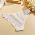 thumbnail image 2 of Ropa interior hipster Gibobby para mujer encaje con cintura en V corte Bragas Bikini blanco S, 2 of 5