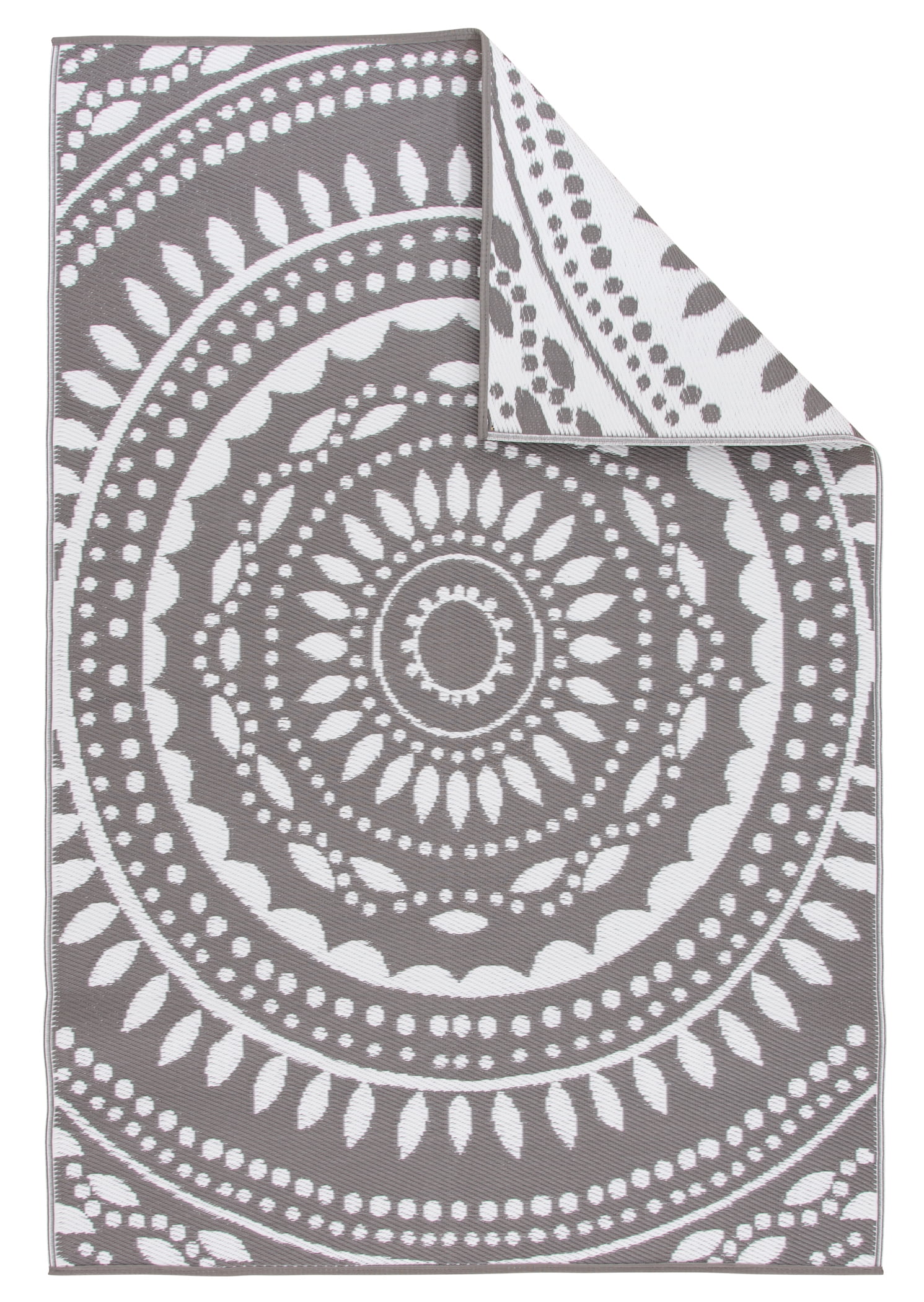 Mainstays 5'x7' Gray Medallion Plastic Outdoor Area Rug