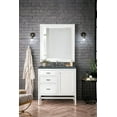 thumbnail image 3 of James Martin Vanities 36" Single Vanity, Glossy White w/ 3 CM Parisien Bleu Quartz Top, 3 of 3