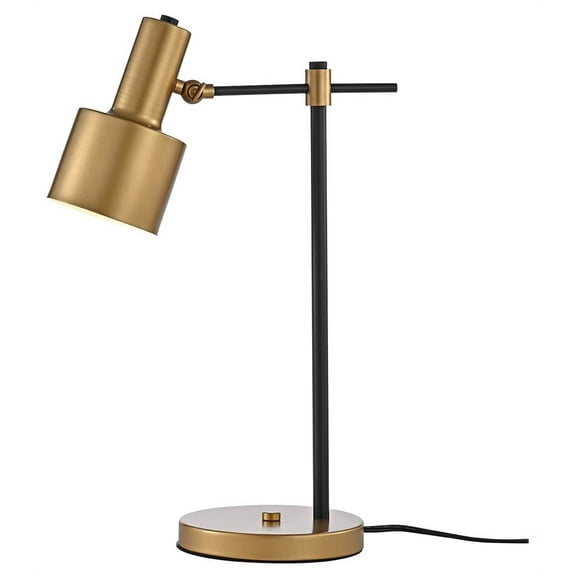 Warehouse of Tiffany TM174/1 Reine 4.3 in. 1-Light Indoor Gold and Black Finish Table Lamp with Light Kit