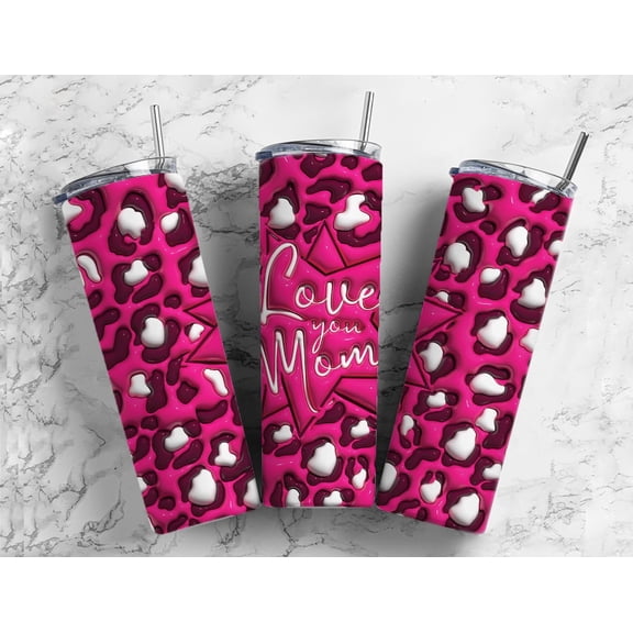 20 Oz Love You Mom 3D Shape Tumbler