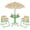 Beige, variant on Gymax Kids Picnic Table Outdoor Table&Chair Set 2 Folding Chairs&Adjustable Umbrella Beige & Green