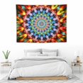 thumbnail image 3 of ONETECH Trippy Rainbow Spiritual Tapestry Psychedelic Abstract Colorful Vortex Wall Hanging Decor Mandala Hippie Large Tapestry Background for Bedroom Living Room Dorm, 3 of 7
