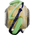 thumbnail image 2 of Sterling Silver Reflections Italian Yellow w/Blue & Green Textured Lines Gl, 2 of 2