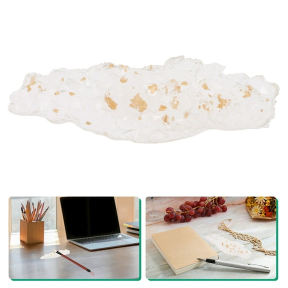 HOOWIFFY Paint Brush Holders Crystal Pen Rest Transparent Pen Holder Photography Props 1Pack