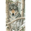 Dimensions "Wintry Wolf" Stamped Cross Stitch Kit, 9" x 14"