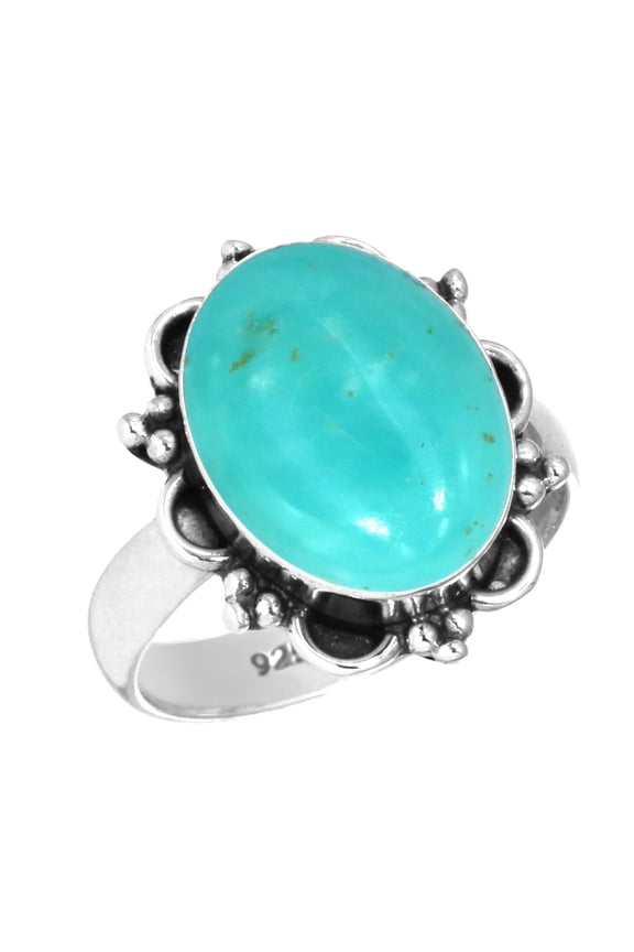 925 Sterling Silver Women Jewelry Natural Smithsonite Ring