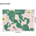 thumbnail image 3 of GZHJMY Cactus and Pink Flowers Bath Mat for Bathroom Rugs Rectangle Carpet for Shower, Fluffy Absorbent & Machine Washable, 16x24 Inch Carpet Runner, 3 of 5
