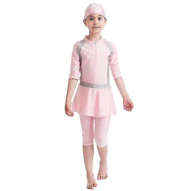 Girls Kids Muslim Swimsuit Islamic Swimwear Modest Burkini Swimming Beachwear