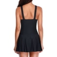 thumbnail image 5 of GEWSEY Women's Plus Size Swim Dress - One Piece Swimsuits Tummy Control Bathing Suit Swimwear 2025 Black, M, 5 of 7