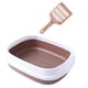 thumbnail image 3 of Cat Bedpan Semi caja de arena portátil con caja de arena duradera para s Marrón jinwen Bandeja de arena para gatos, 3 of 8