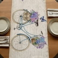 thumbnail image 5 of Table Runners 120 Inches Long Dress Scarves, Purple Flowers Farmhouse Coffee/Dining/Kitchen Table Runner for Living Room, Weeping Spring Floral Bicycle Retro Art 13x120 Inch, 5 of 9