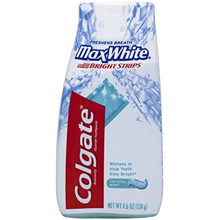 Colgate Maxwhite Toothpaste With Mini Bright Strips Crystal Mint 4.60 Oz