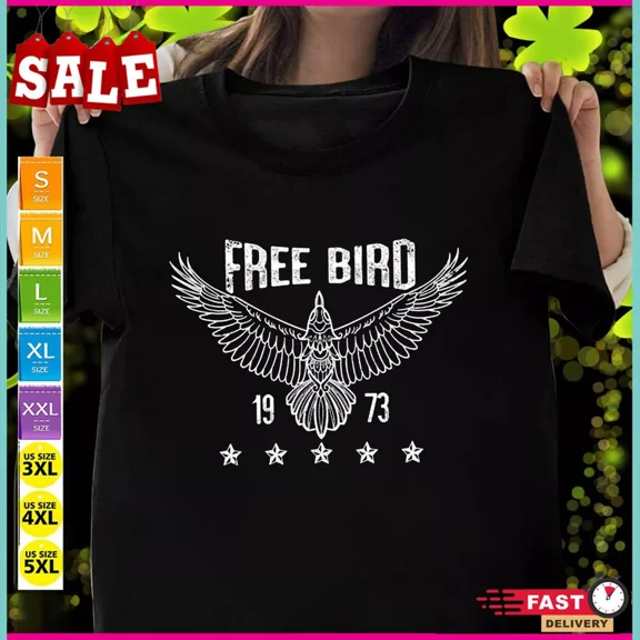 NEW/Free Bird Shirt, Boho TShirt, Free Bird Tee, Eagle Shirt, Retro Music Shirt