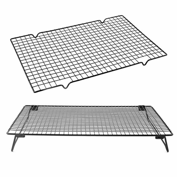 Professional Grade Stainless Steel Baking Cooling Rack and BBQ Grill Net, Heavy Duty Wire Roasting Rack for Oven, Non-Stick Multi-Purpose Kitchen Tool